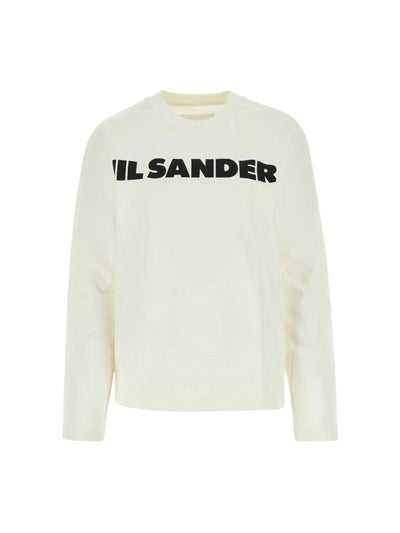 Jil Sander Sweater Logo White