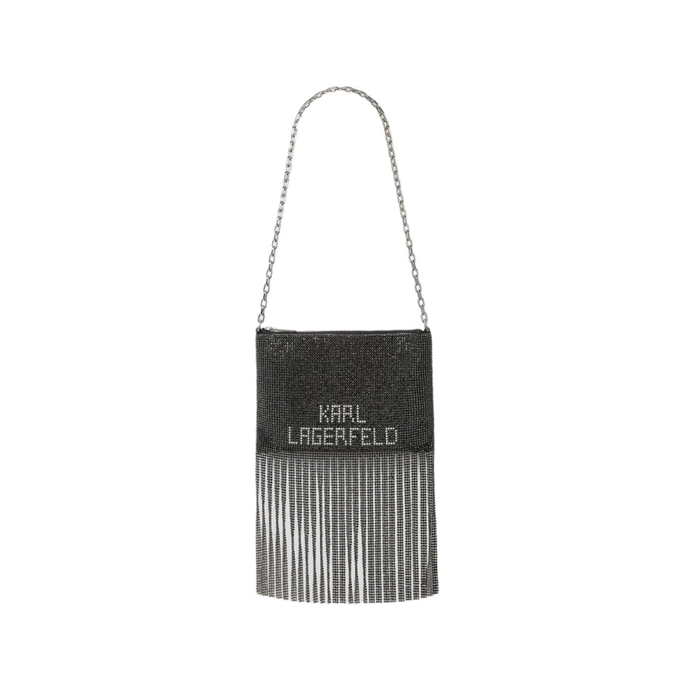 Karl Lagerfeld Bag Shoulder Evening Tassle Logo Black