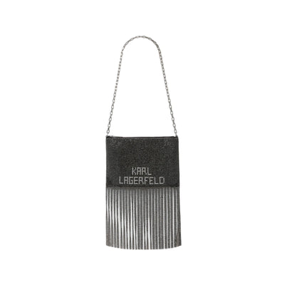 Karl Lagerfeld Bag Shoulder Evening Tassle Logo Black