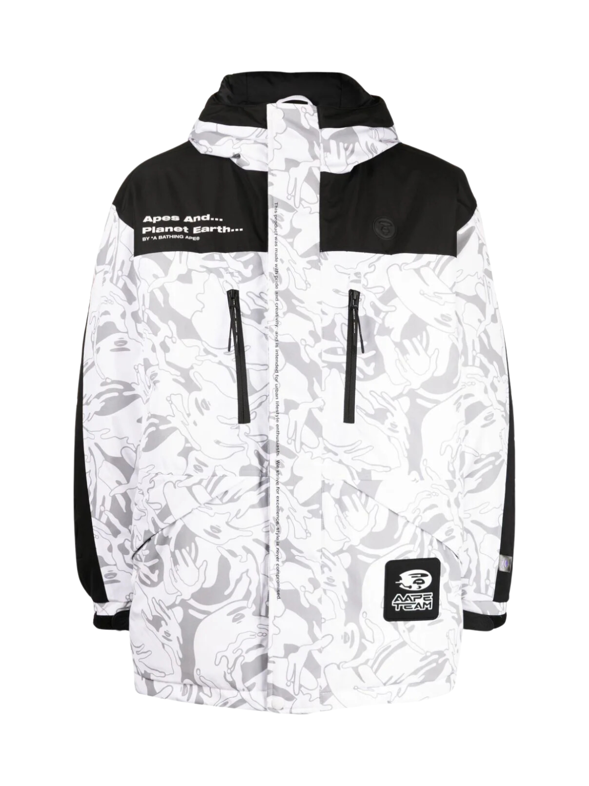 Aape Jacket Allover Print Logo White-Black