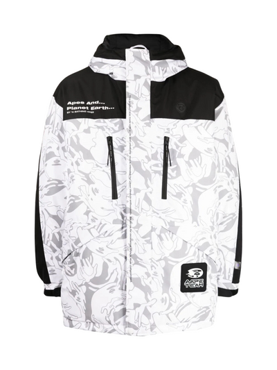 Aape Jacket Allover Print Logo White-Black