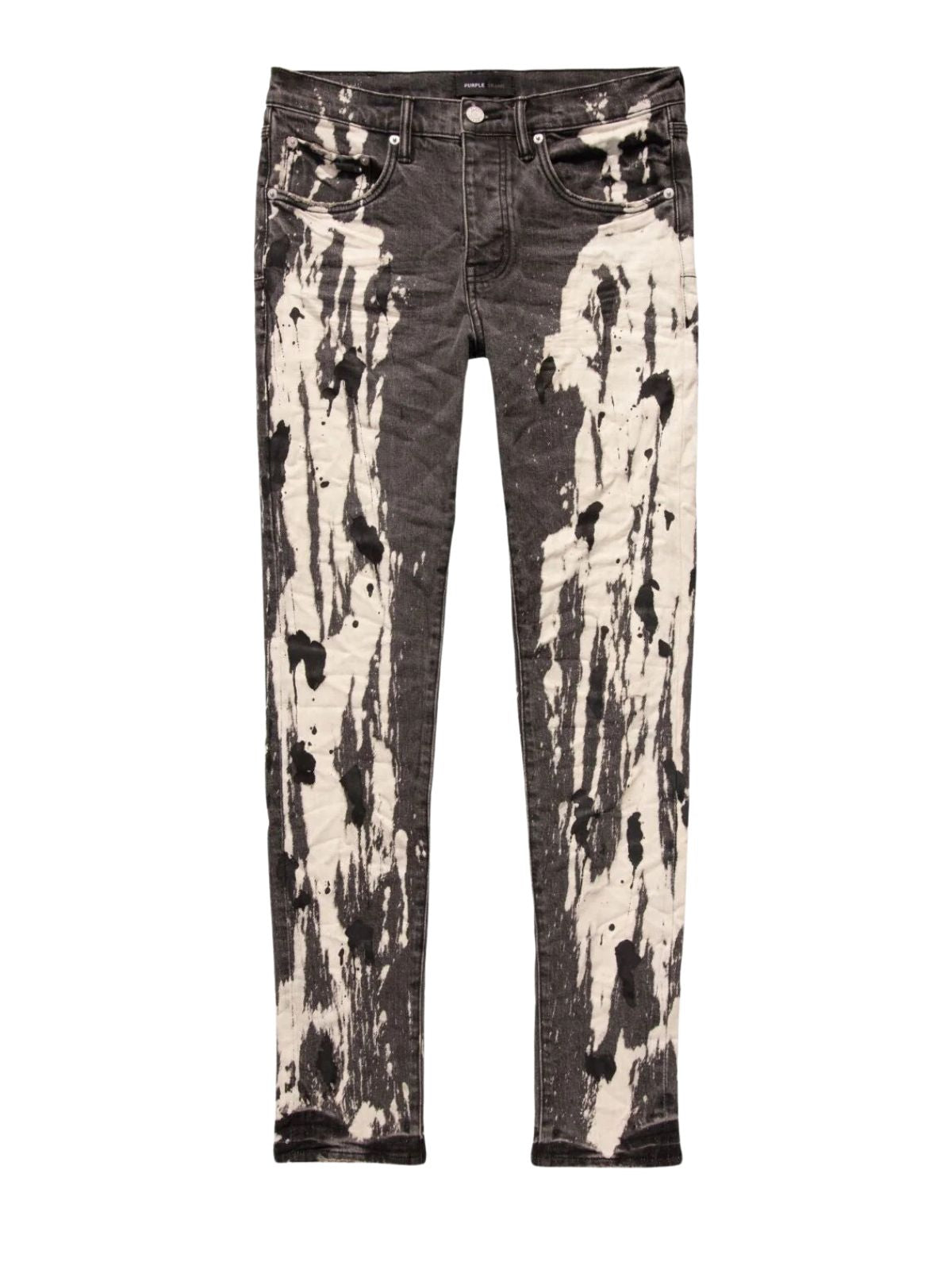 Purple Jeans Spill Bleach Paint Black