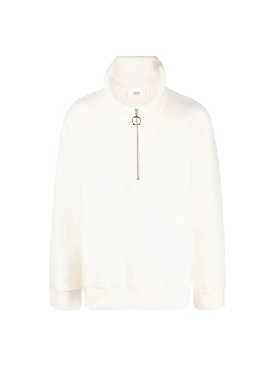 Ami Sweater Half Zip White