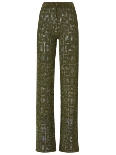 Gcds Pants Monogram Macrame Green