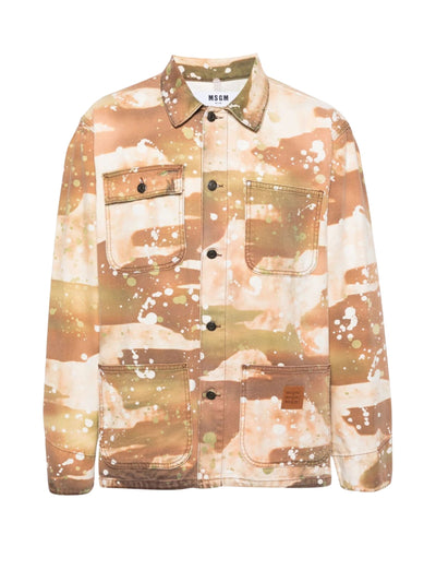 Msgm Jacket Allover Print Camo