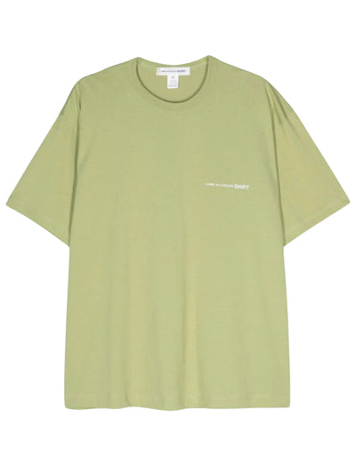 Comme Des Garcons T-Shirt Oversized Logo Khaki
