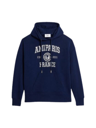 Ami Sweater Ami Paris Logo Navy