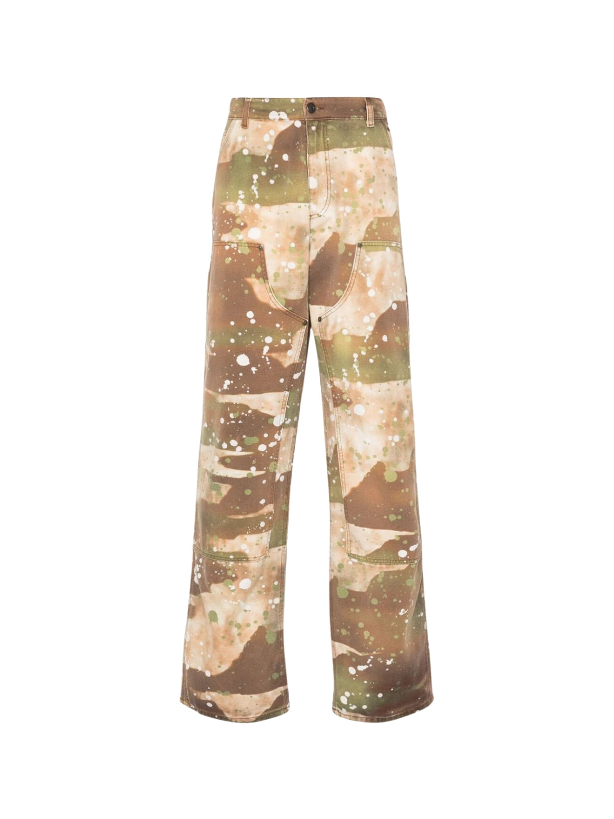 Msgm Jeans Canvas Allover Print Camo