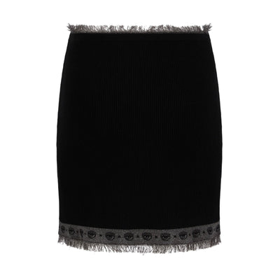 Chiara Ferragni Skirt Logo Mania Knit Black