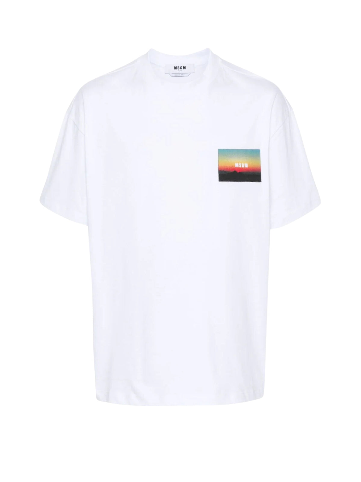 Msgm T-Shirt Block Logo White