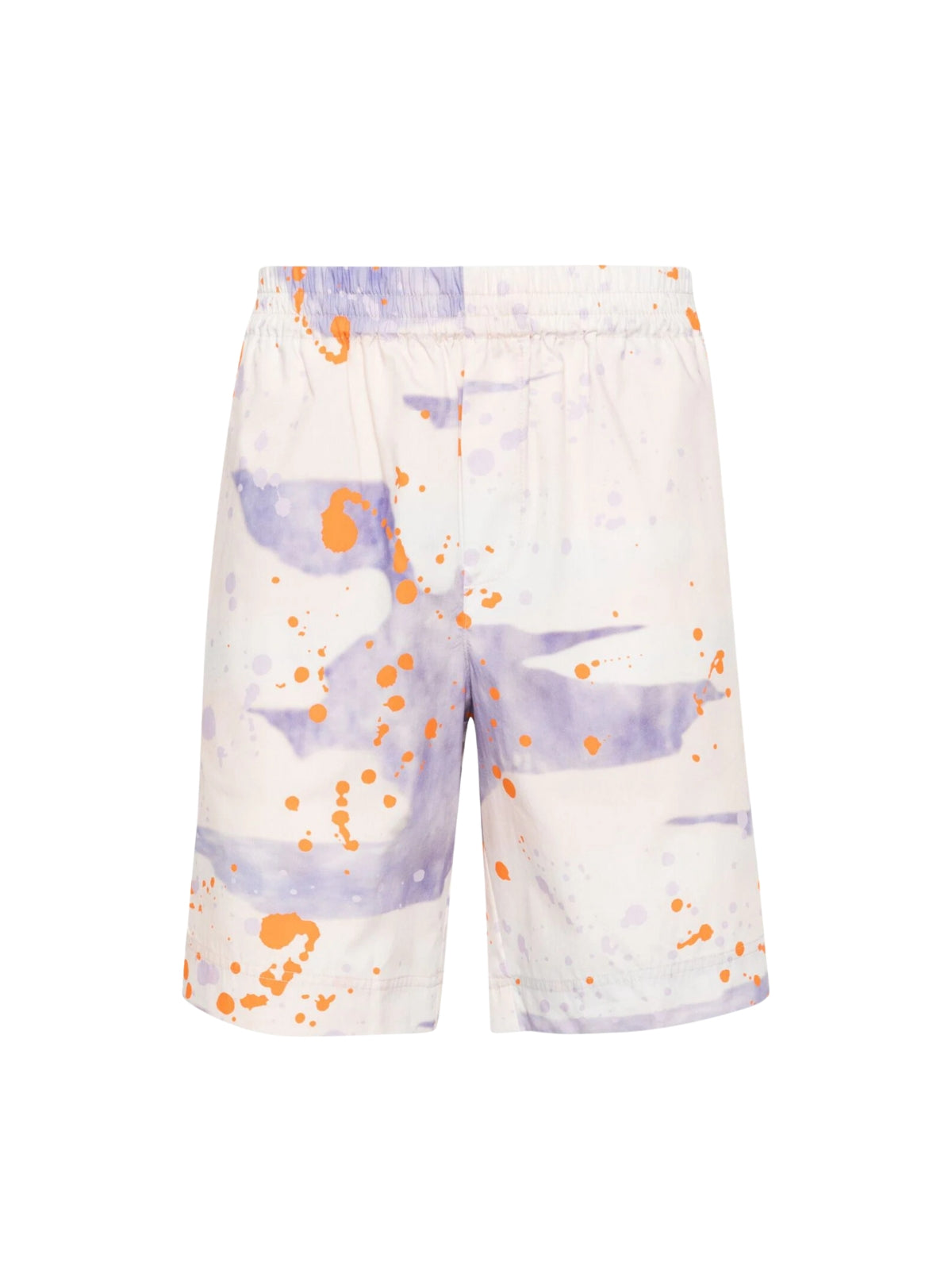 Msgm Shorts Allover Print Lilac-Cream