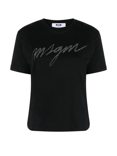 Msgm T-Shirt Ladies Logo Black