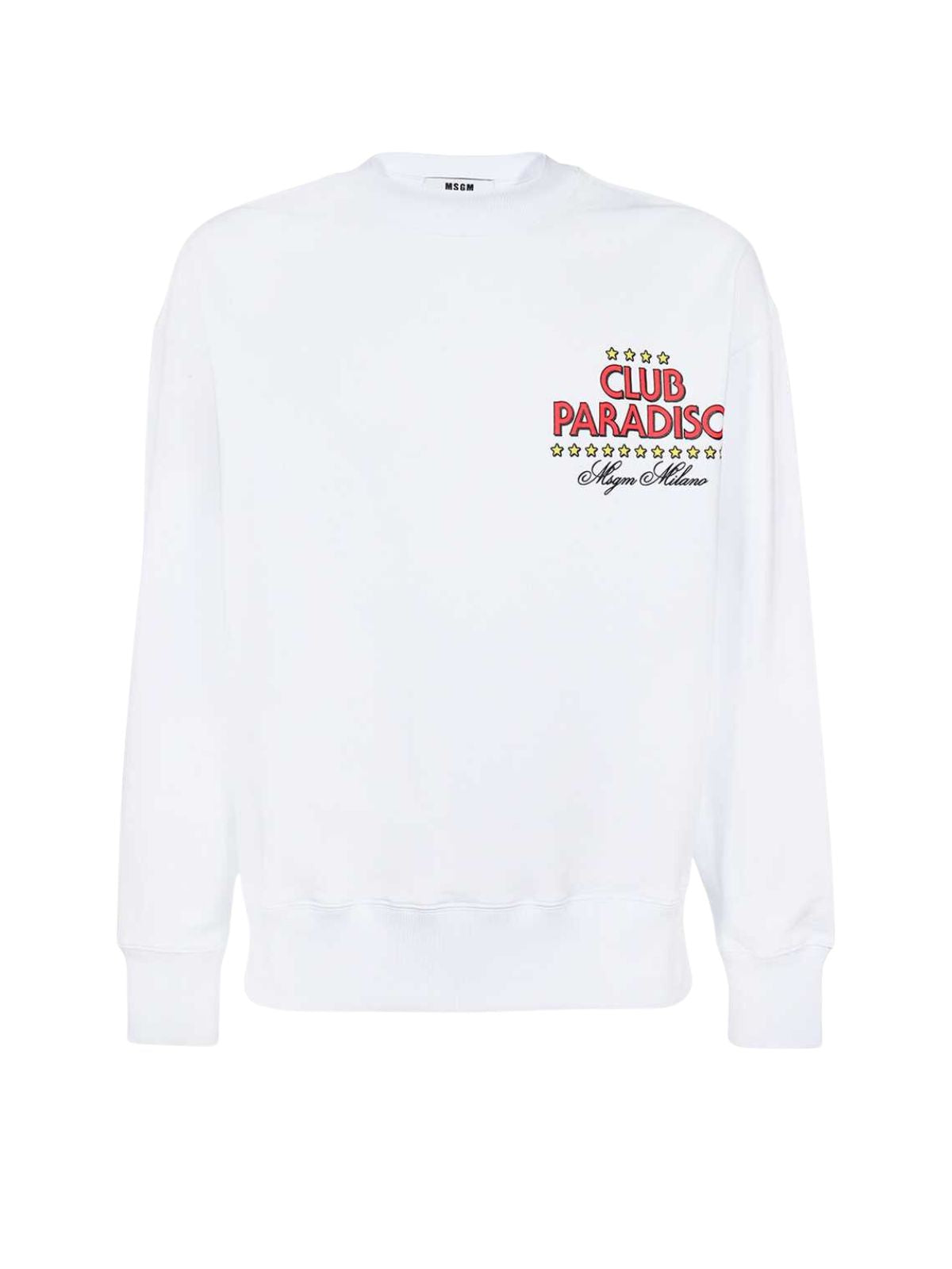 Msgm Sweater Club Paradiso White
