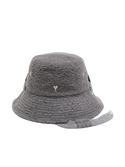 Ami Bucket Hat Street Style Light Grey