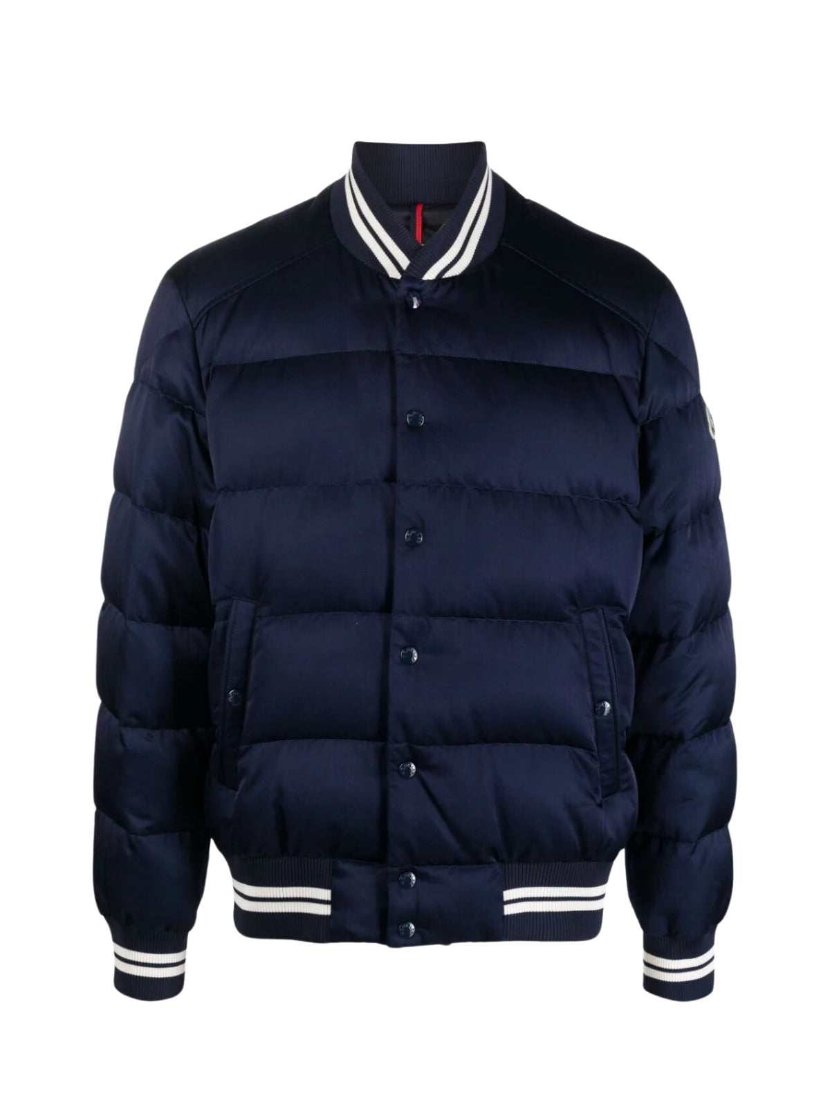 Moncler Jacket Satin Padded Navy