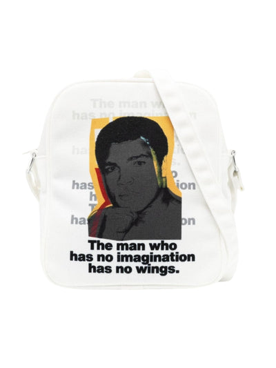 Comme Des Garcons Bag Slogan White