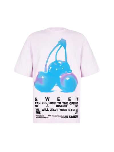 Jil Sander T-Shirt Cherry Slogan White