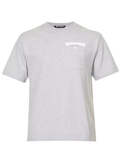 Palm Angels T-Shirt Pocket Melange Grey