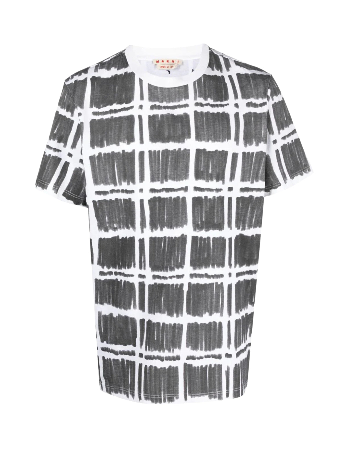 Marni T-Shirt Check Fields Grey-White