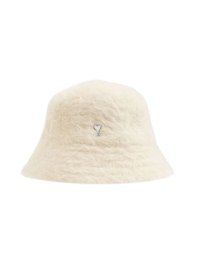 Ami Bucket Hat Logo White
