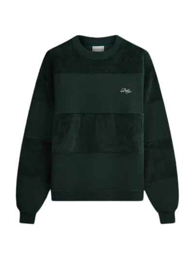 Drole De Monsieur Sweater Stripe Logo Dark Green