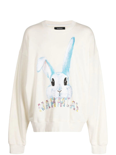 Nahmias Sweater Crystal Bunny Vintage White