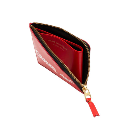 Comme Des Garcons Wallet 2-Zip Logo Red