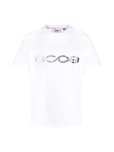 Gcds T-Shirt Reflective Print Logo White