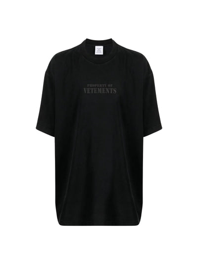 Vetements T-Shirt Property Black