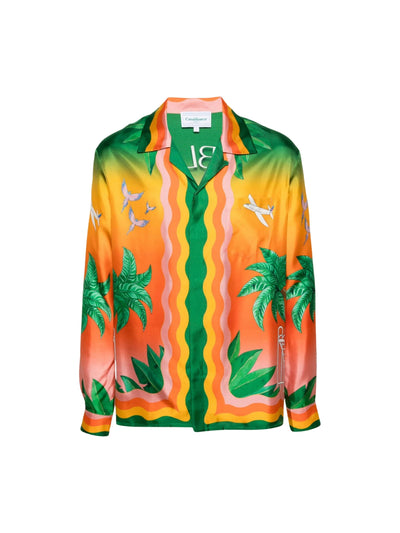 Casablanca Shirt Cuban Collar Tennis Club En Fleur Multicolour