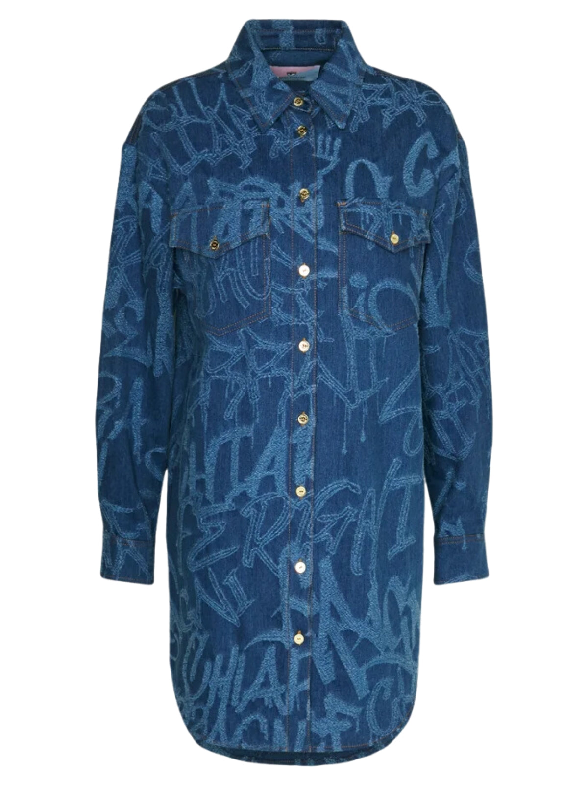 Chiara Ferragni Dress Shirt Ladies Denim Blue