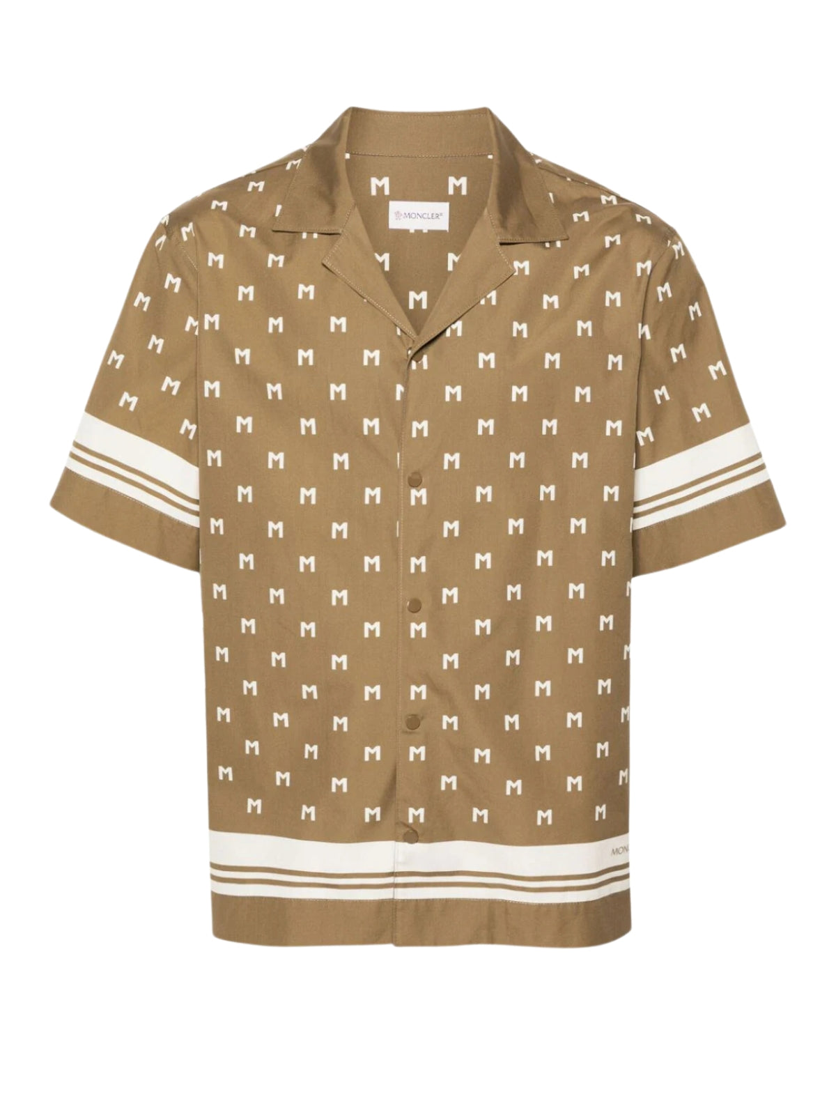 Moncler Shirt Allover Logo Brown