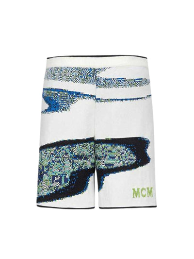 Mcm Shorts Ocean Knit Allover Print