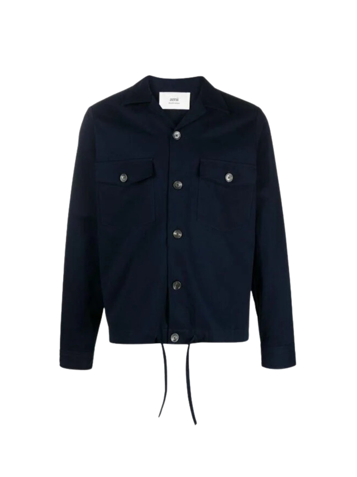 Ami Shirt Chest Pocket Overshirt Navy