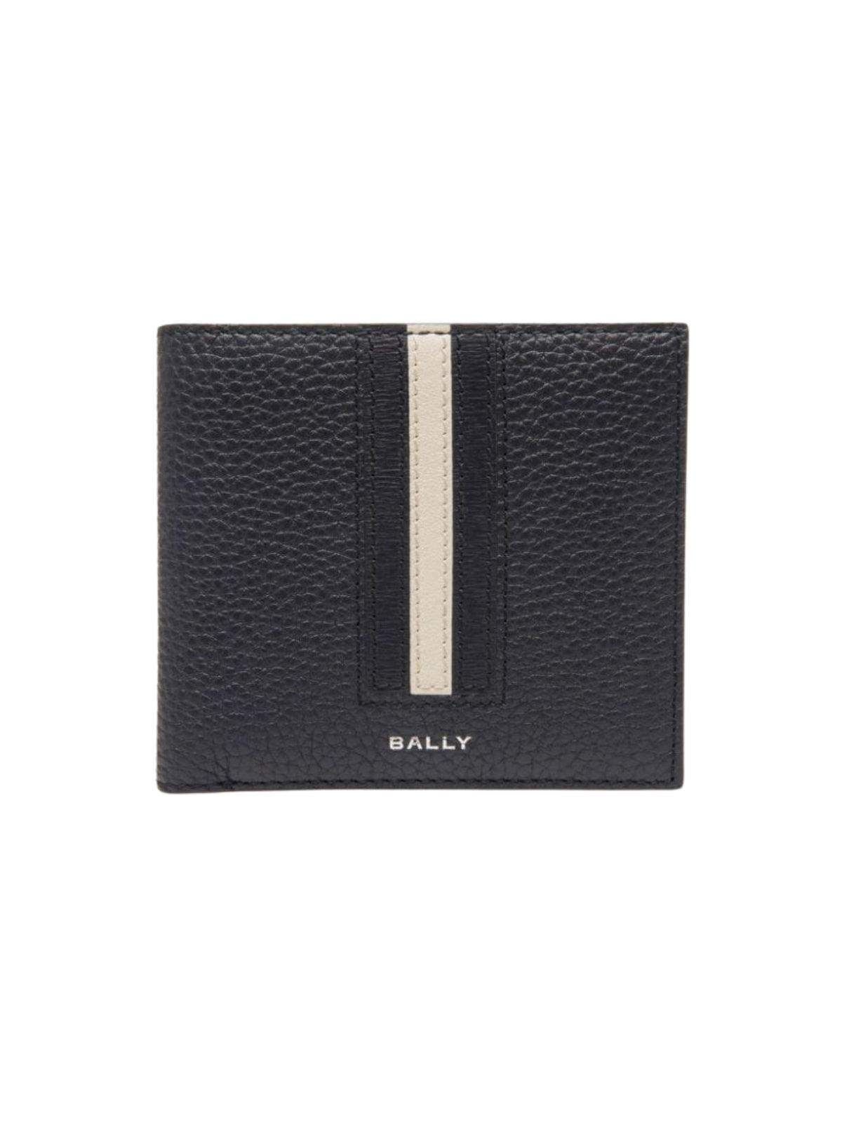 Bally Wallet Stripe Logo White-Black