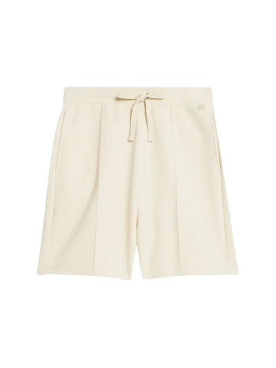 Ami Short Logo Wool Canvas Cream