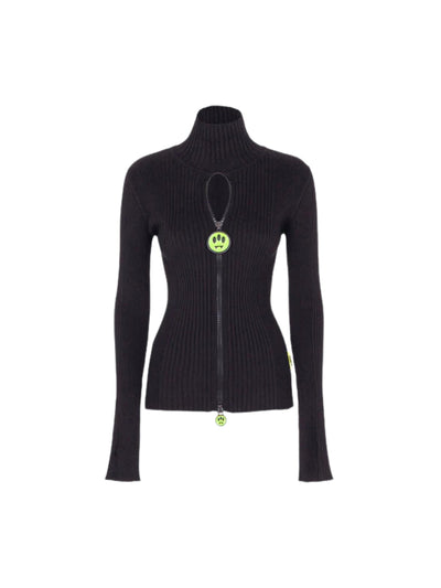 Barrow Sweater Turtleneck Logo Black