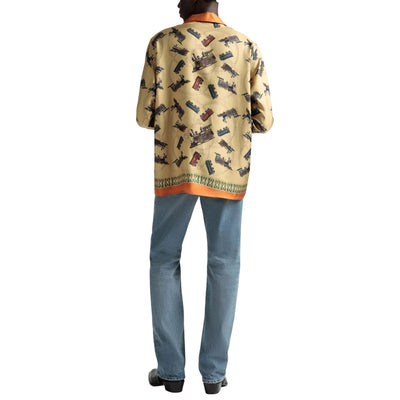 Bally Shirt Allover Graphic Print Multi Colour