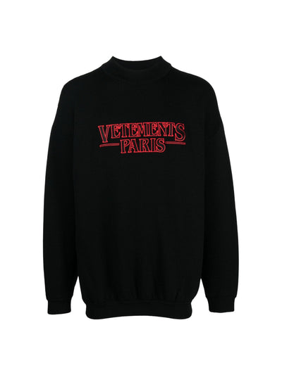 Vetements Sweater Knit Paris Black