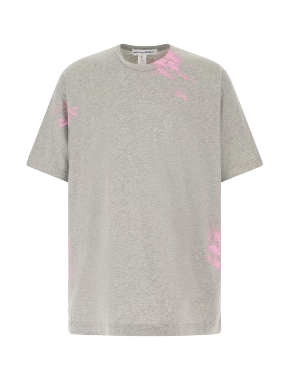 Comme Des Garcons T-Shirt Splatter Pink-Grey