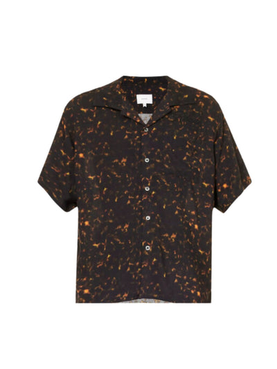 Rhude Shirt Rayon Tortise Black-Multi