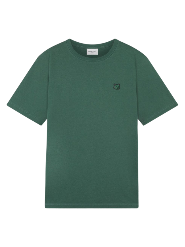 Maison Kitsune T-Shirt Bold Fox Head Patch Bottle Green
