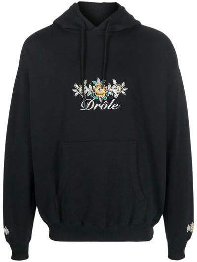 Drole De Monsieur Hoodie Mini Logo Black