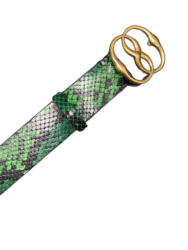 Bally Belt Allover Scales Green-Black