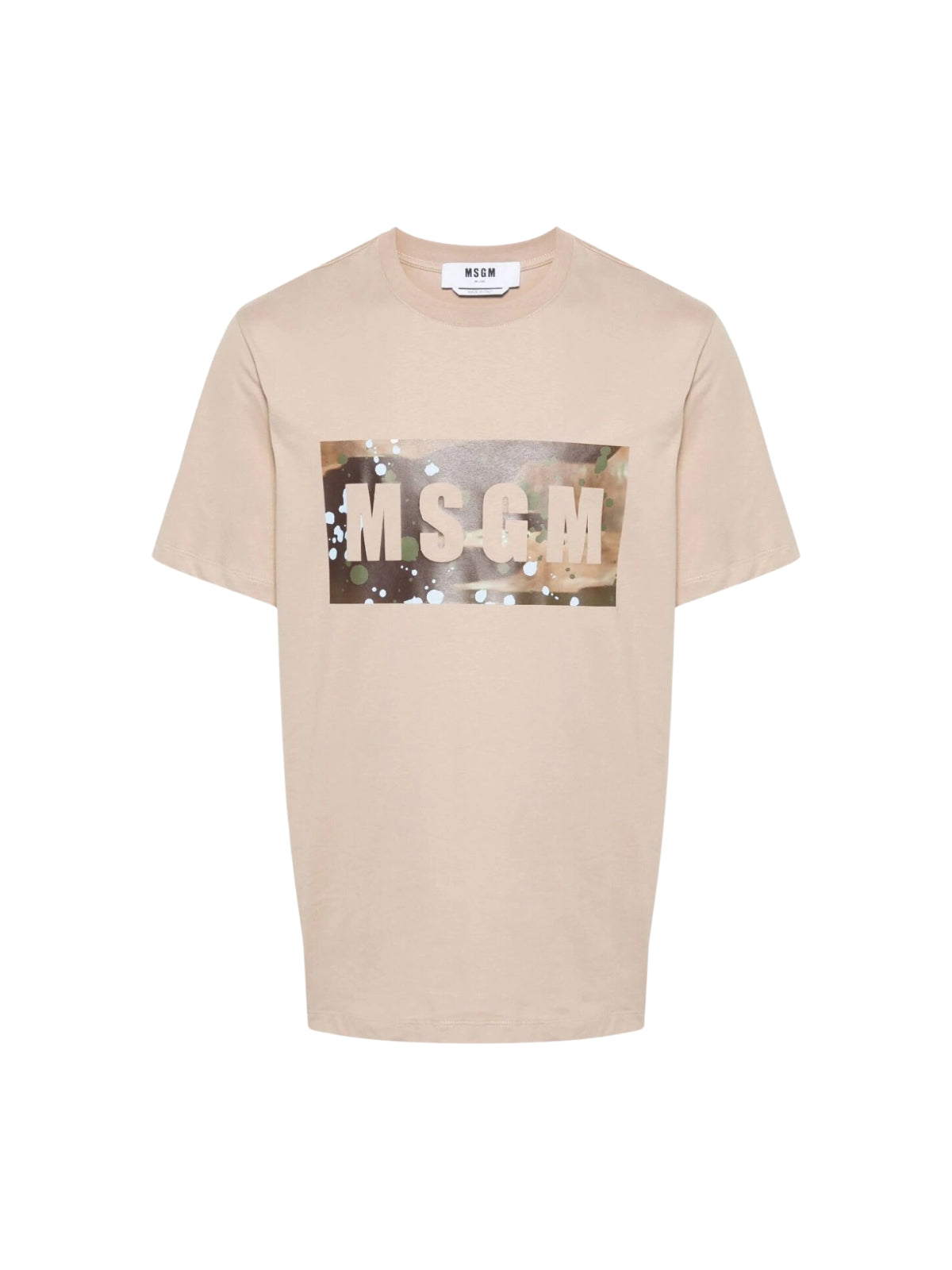 Msgm T-Shirt Bold Logo Beige
