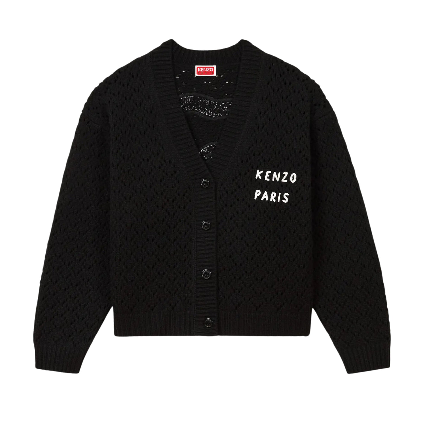 Kenzo Cardigan Logo Black