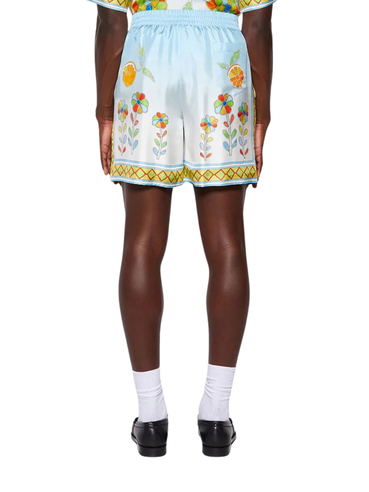 Casablanca Shorts Silk With Drawstrings Yoruba Flowers