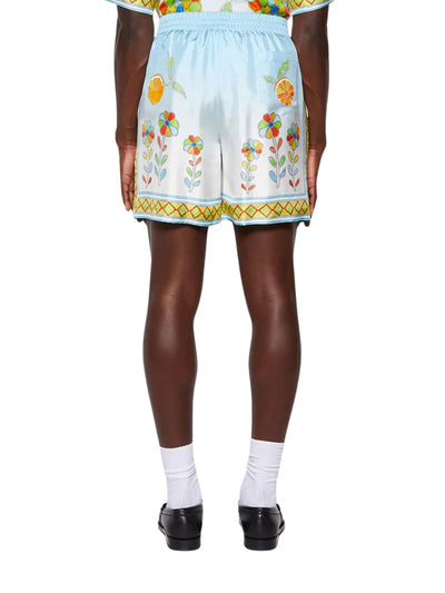 Casablanca Shorts Silk With Drawstrings Yoruba Flowers