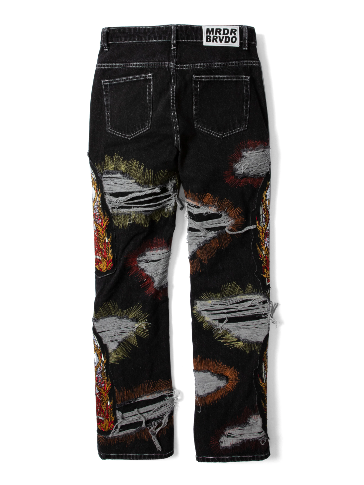 Who Decides War Jeans All Over Embroidery Denim Multi