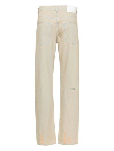 Msgm Jeans Rip Sand